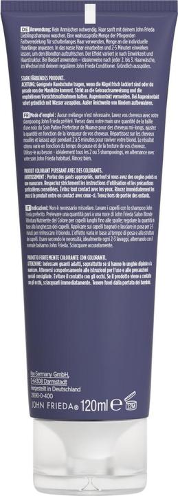 Image du produit John Frieda Salon Blonde Platinblond Pflegende Farbveredelung - 120ml (Blonde platine)
