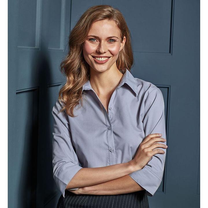 Actual product image Premier Poplin blouse work shirt 34 sleeves (50)