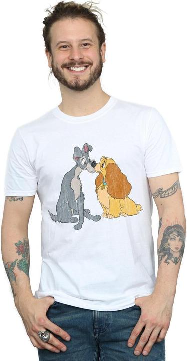 Produktbild Disney Lady And The Tramp Distressed Kiss TShirt (XL)