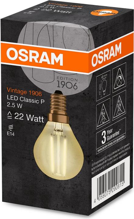 Image du produit Osram Vintage 1906 (E14, 2.50 W, 220 lm, 1 x, F)