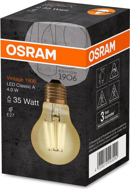 Image du produit Osram Vintage 1906 (E27, 4 W, 410 lm, 1 x, F)