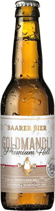 Actual product image Brauerei Baar Baarer GOLDMANDLI Premium Hell box / 5.2% (24 x 33 cl)