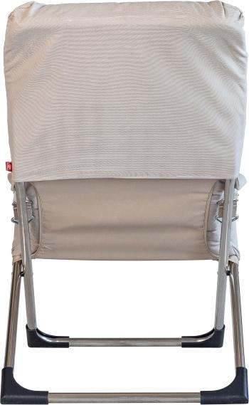 Actual product image Fiam FIESTA SOFT ALU 027S RELAXLIEGE Polyester weiss-schwarz - ALUMINIUM