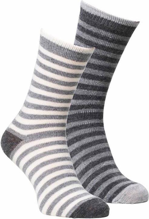 Fellhof Alpaka Socken gestreift 2er Pack multicolor