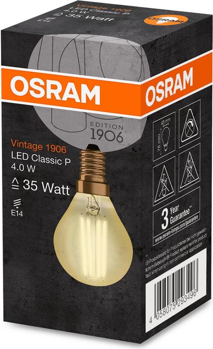 Actual product image Osram vintage 1906 (E14, 4.50 W, 420 lm, 1 x, F)