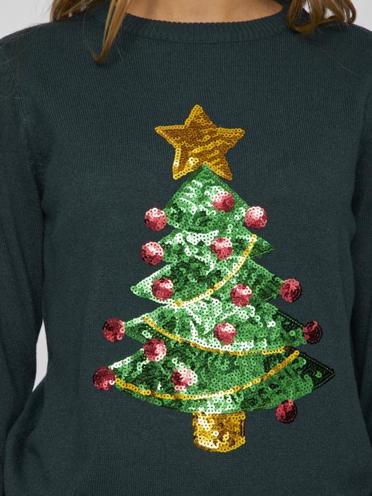 Image du produit Vila Pull en tricot de Noël à paillettes (M)