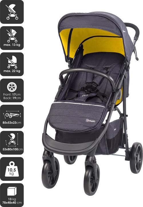 Produktbild BabyGo Style 3in1 - Combi Kinderwagen - Mustard