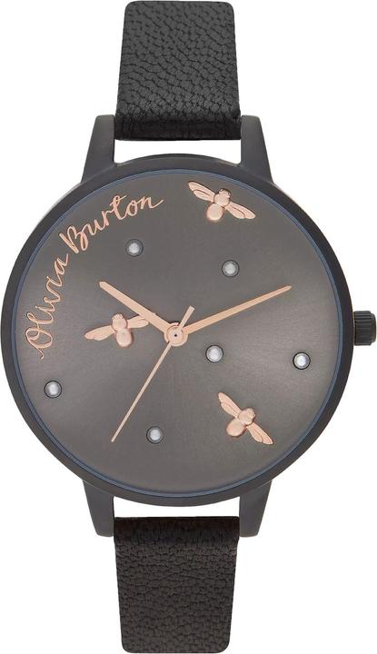 Olivia Burton Armbanduhr mit Lederband (Analoguhr, 34 mm)