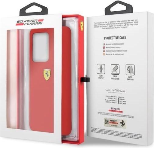 Produktbild Ferrari Hardcase FESSIHCS69RE S20 Ultra G988 czerwony/red Silicone (Samsung Galaxy S20 Ultra)