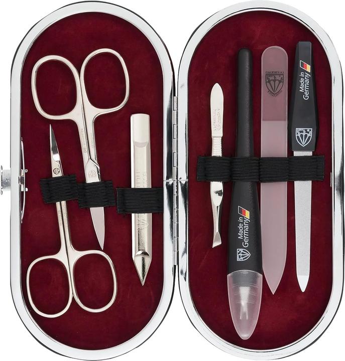 Actual product image Kellermann Nail Set Vittoria 7-pcs Wine Red Imitation Leather