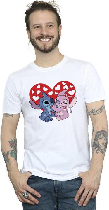 Immagine prodotto Disney Lilo & Stitch Hearts Maglietta Uomo (L)
