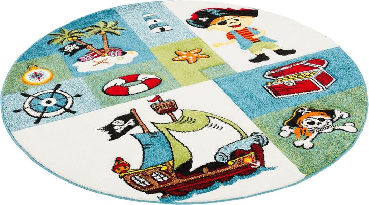 Produktbild Pergamon Kinder Teppich Maui Kids Pirat Rund (Ø 120 cm)