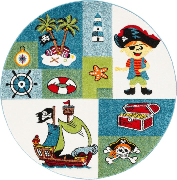 Produktbild Pergamon Kinder Teppich Maui Kids Pirat Rund (Ø 120 cm)