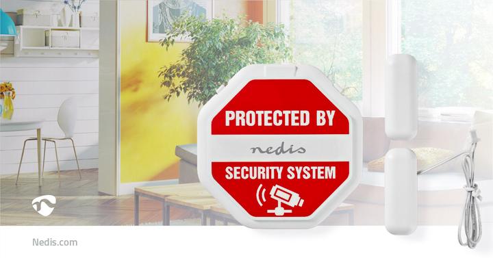 Produktbild Nedis Doorstep Window Alarm Battery Powered 2X CR2032 85 dB White