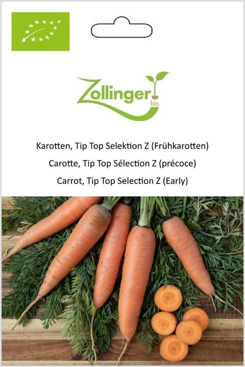 Zollinger Bio Carrots, Tip Top Selection Z (early carrots)