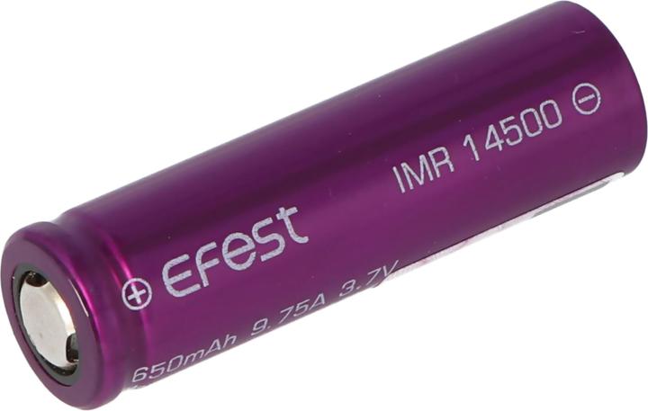 Actual product image Efest IMR 14500 (Pluspol flach) (1 pcs., 14500, 650 mAh)