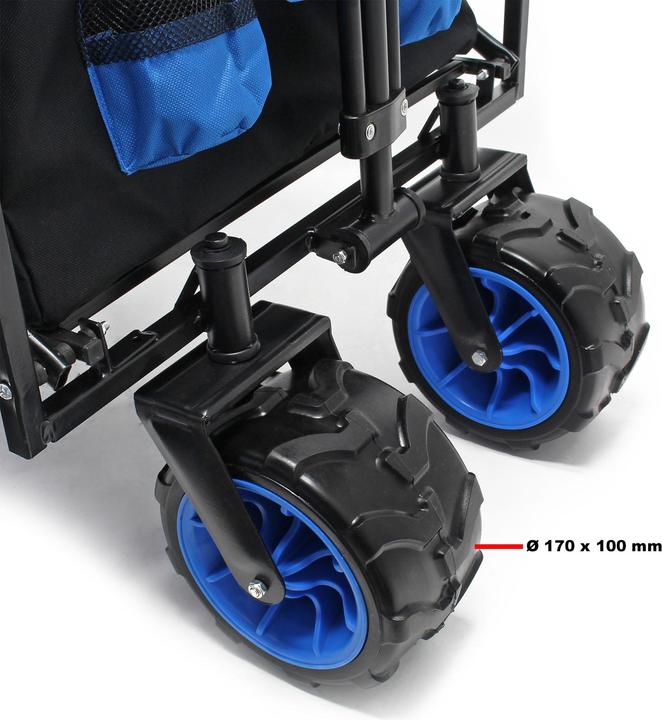 Actual product image Wiltec Toboli folding handcart with wide wheels Folding handcart beach offroad