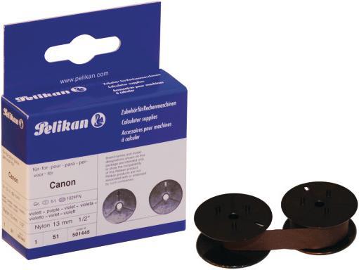 Actual product image Pelikan Ribbon Nylon violet size 51S+U for Canon/Sharp 13mm/6m (Violet)