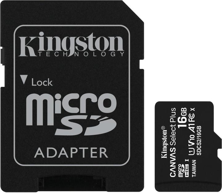 Immagine prodotto Kingston Canvas Select Plus (16 GB, microSDHC, U1, UHS-I)