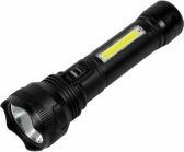 Image du produit ProPlus Lampe torche 1W LED + 3W COB rechargeable noire (16.20 cm)