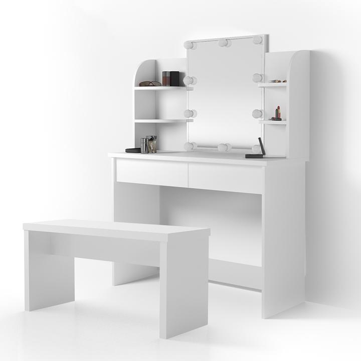 Image du produit Vicco Charlotte avec tabouret et éclairage (108 x 40 x 139 cm)