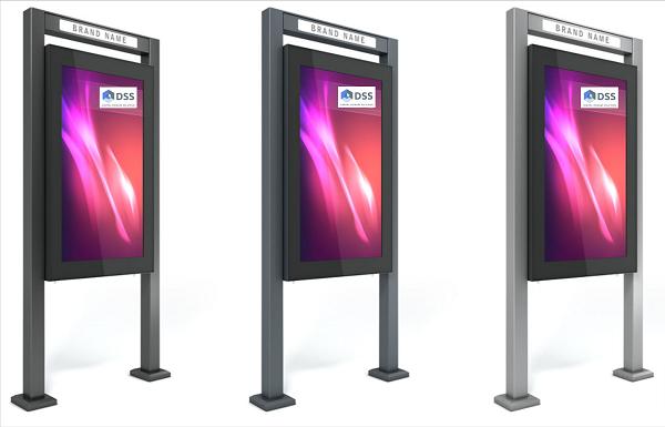 Produktbild DSS Outdoor Stele Portrait, 75" Bildschirm, schwarz