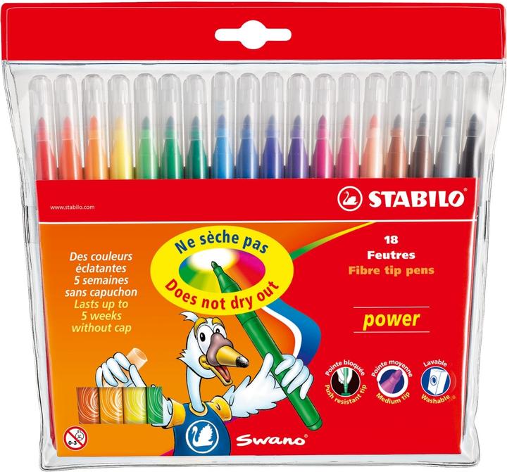 Produktbild STABILO power Filzstift (Mehrfarbig, 18 x)