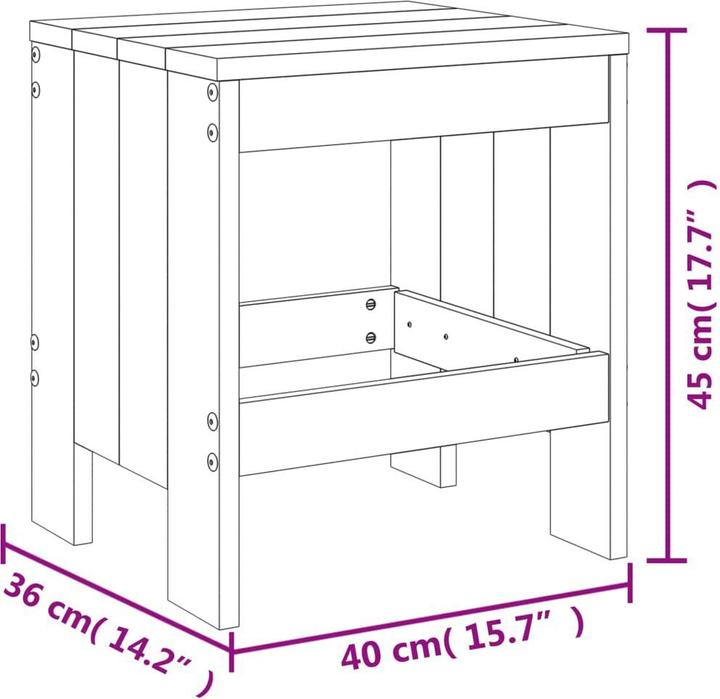 Produktbild VidaXL 17-tlg. Garten-Essgruppe Honigbraun Massivholz (100 cm)