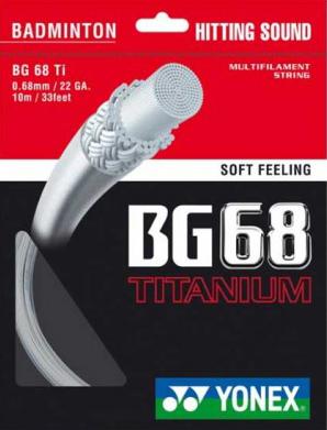 Produktbild Yonex BG-68 Titanium / 10m-Set, weiss, 0,68mm