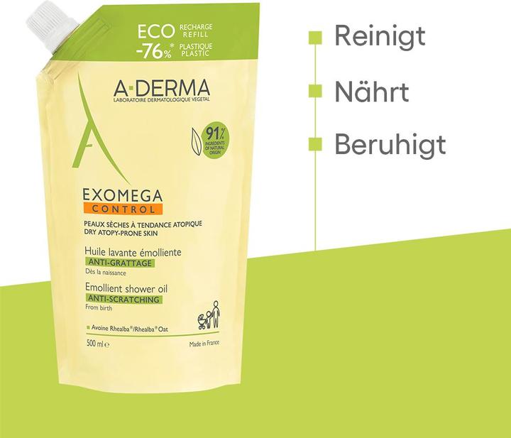 Produktbild A-Derma EXOMEGA CONTROL Reinigungsöl Refill Öl (Reinigungslotion, 500 ml)