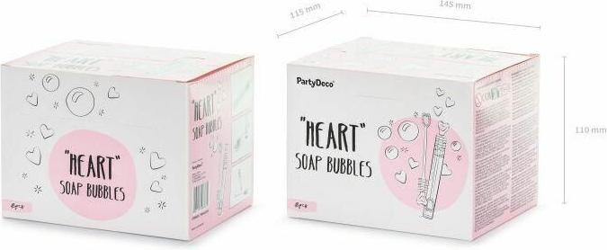 Immagine prodotto Partydeco Bulles à savon - Tube Coeur (48 pezzi)
