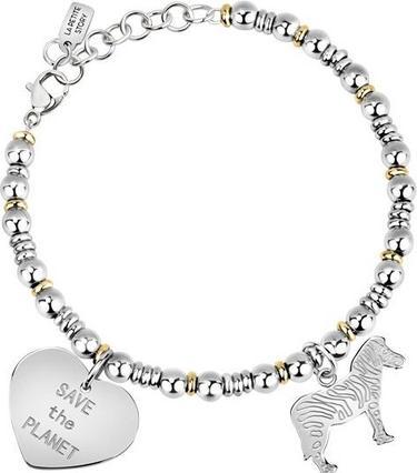 Produktbild La Petite Story Steel solid bracelet with pendants Save the Planet LPS05ATA10