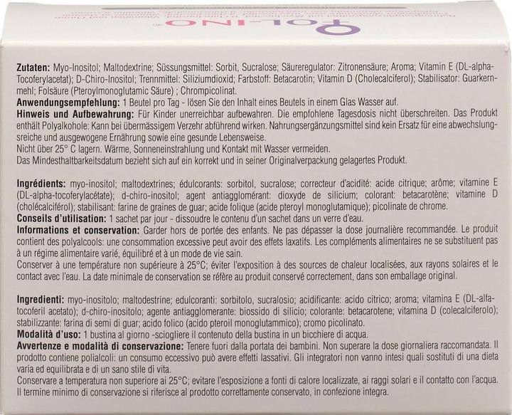 Nutritional values and ingredients Fol-Ino Powder bag (30 Piece, Beutel, 90 g)