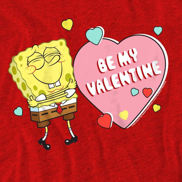 Image du produit Spongebob Squarepants - T-shirt BE MY VALENTINE - Adulte (XL)
