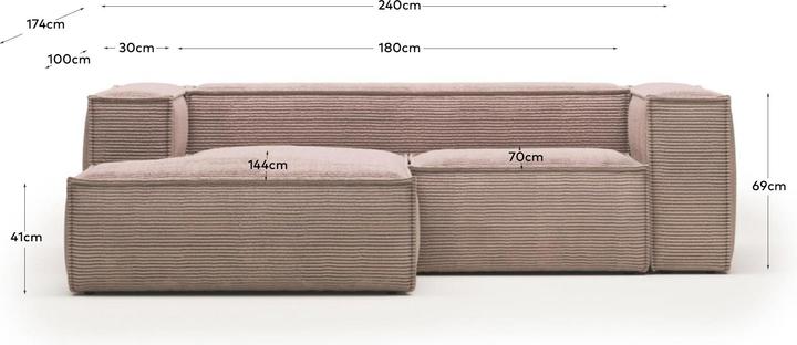 Image du produit Kave Home Blok (Canapé d'angle, 3 places)
