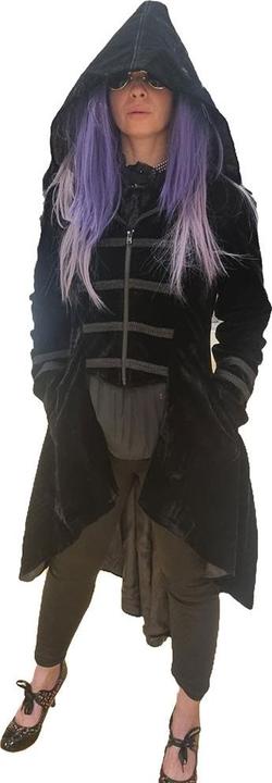 Image du produit Fasnachts-Bazar Manteau fantaisie femme, velours avec capuche (3XL)