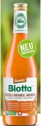 Actual product image Biotta Carrot-orange-ginger (6 x 50 cl)