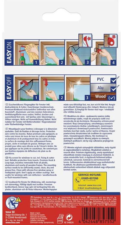 Image du produit tesa Moustiquaire COMFORT pour fenêtres, avec bande Velcro, autocollante, sans perçage (130 x 150 cm)