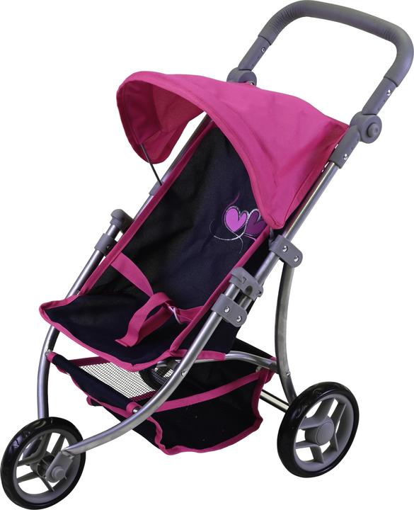 Actual product image Knorrtoys Doll buggy Jogger Lio - flying hearts blue pink