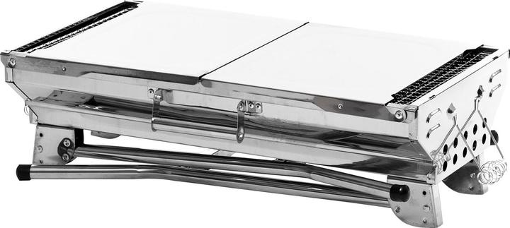 Produktbild InnovaGoods Tragbarer Holzkohlegrill - zusammenklappbar - Edelstahl