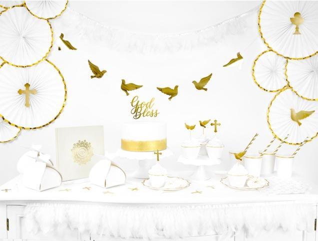 Actual product image Partydeco Striped Straws Gold (10 x)