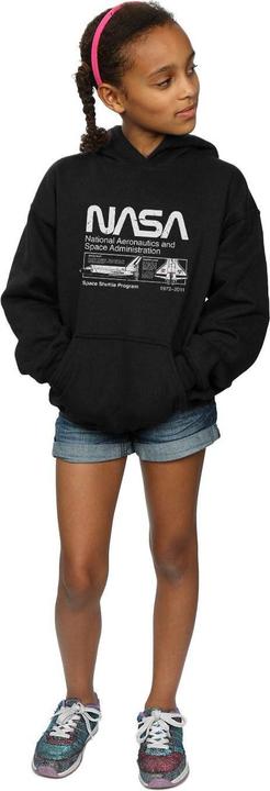 Actual product image Nasa Girls Classic Space Shuttle Hoodie (152, 158)