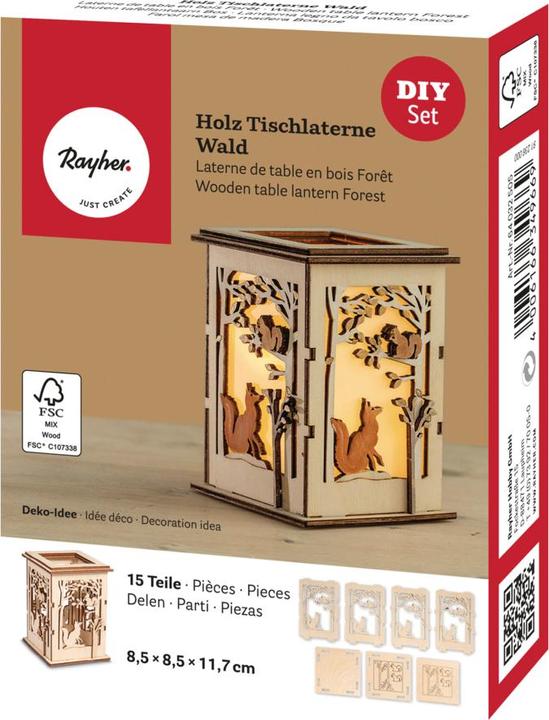 Actual product image Rayher Forest" table lantern, 15-piece kit (15 x)