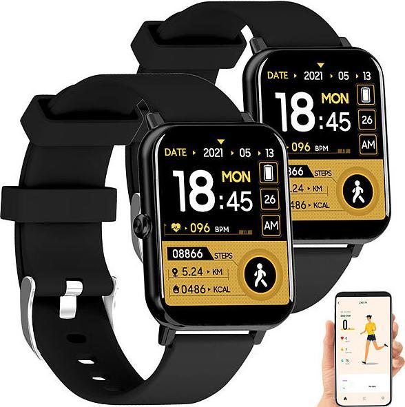 Newgen medicals Set of 2 ELESION compatible smartwatch (44 mm)
