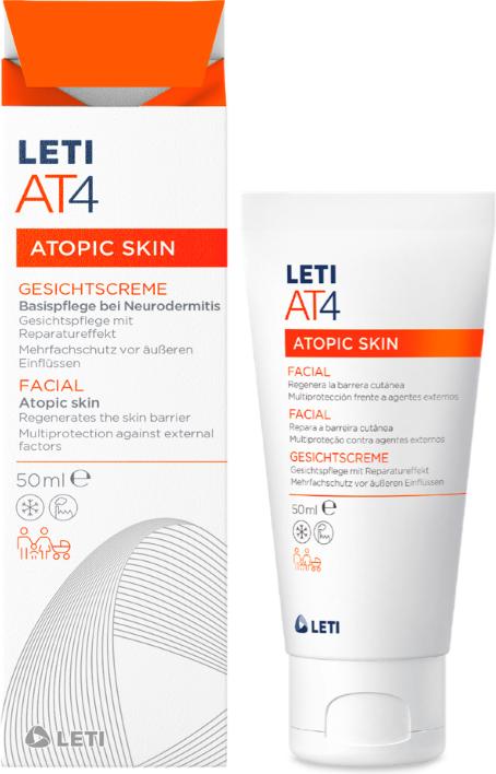 Produktbild Leti LETIAT4 Atopic Skin Facial Gesichtscreme, 50 ml Creme (50 ml, 24h Creme)