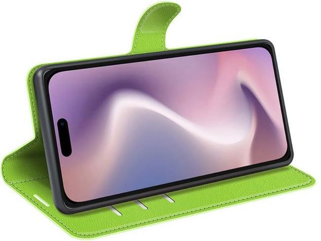 Actual product image MU Classic Litchi Leather Bookcover Series (Apple iPhone 16)