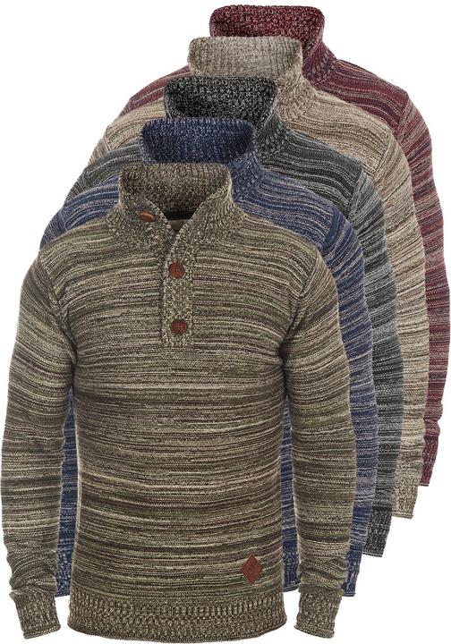 Immagine prodotto Solid Madden Maglione Con Collo Alto Pullover Troyer da Uomo Abbottonatura In Cotone 100% (M)