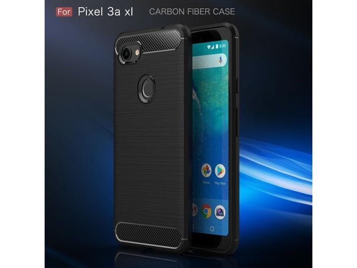 Produktbild Screenguard Google Pixel 3a XL Hülle Carbon Brushed Soft TPU (Google Pixel 3a XL)