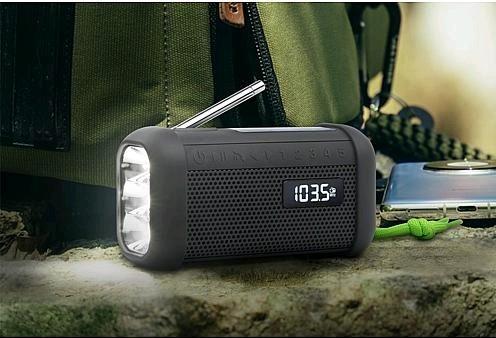 Produktbild Muse Portable Solar Radio with Crank & Flashlight (FM, Bluetooth, NFC)
