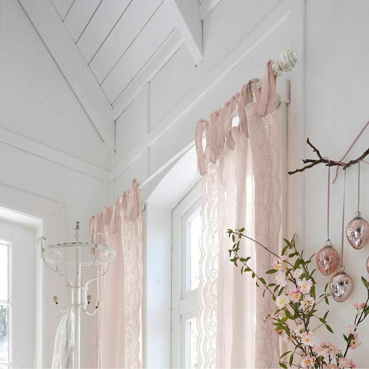Actual product image Loberon Curtain pole Tobe antique white